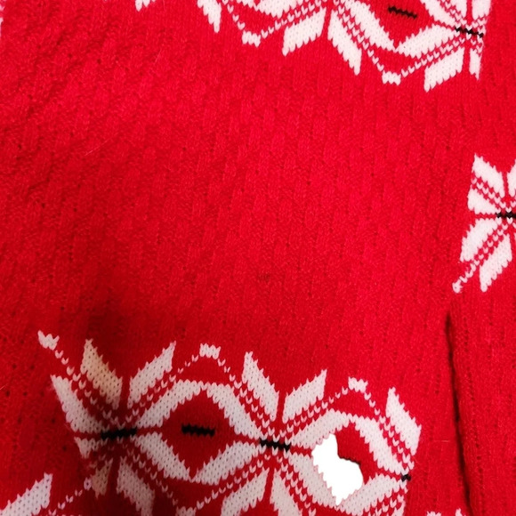 Vintage American Pride Red & White Mock Turtleneck Sweater USA Made Size Large - Picture 15 of 16
